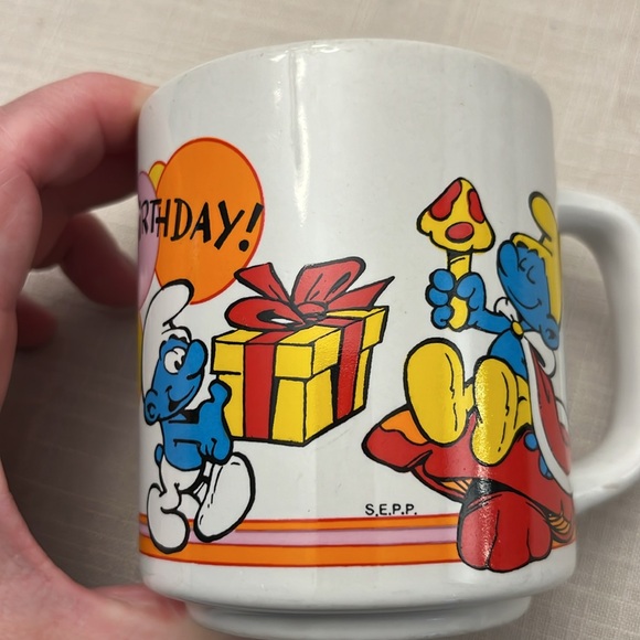 1981 Smurfs birthday mug - Picture 5 of 5